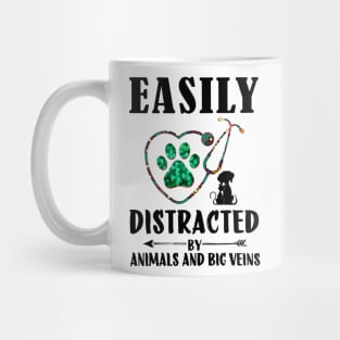 Easily Distracted By Animals And Big Veins Mug